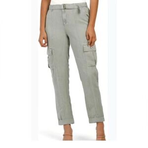 Nwt M olive linen cargo pants​